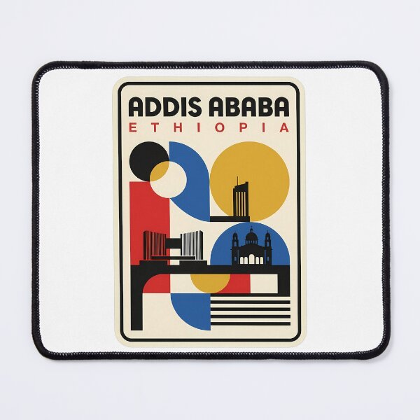 Item preview, Vintage Addis Ababa Ethiopia Geometric Cityscape Skyline designed and sold by k3rstman1.