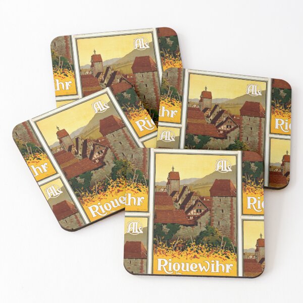 Item preview, Vintage Riquewihr Travel Poster | Art Nouveau Style | Medieval Alsace Town | Rustic Charm | Digital Download | Home Decor designed and sold by artofuniverse.