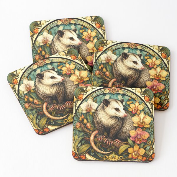 Item preview, Opossum in Botanical designed and sold by scicilysimonee.