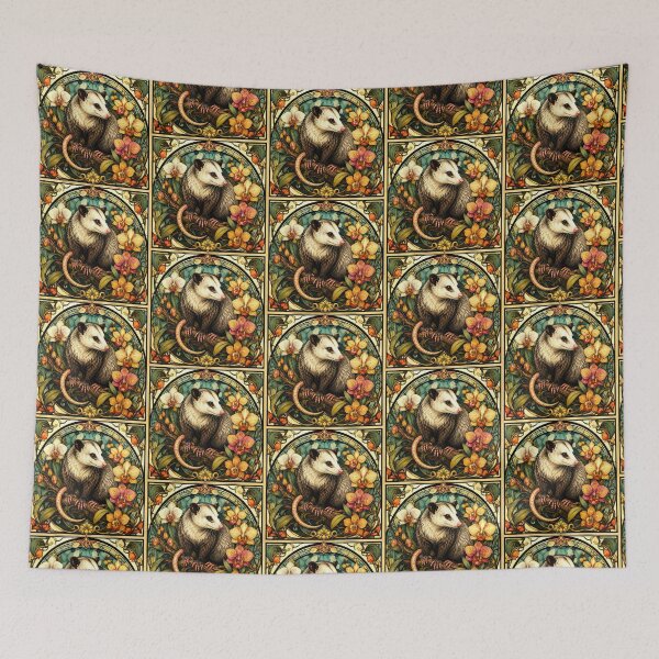 Item preview, Opossum in Botanical designed and sold by scicilysimonee.