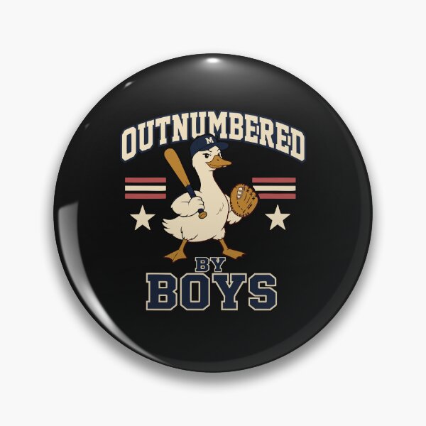 Item preview, Outnumbered By Boys Funny Mom Duck Baseball Player Family Life designed and sold by alenaz.