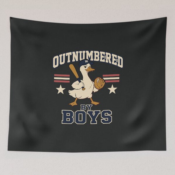 Item preview, Outnumbered By Boys Funny Mom Duck Baseball Player Family Life designed and sold by alenaz.