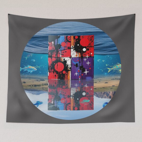 Item preview, cosmic noise sky ocean round colorful geometric abstract design designed and sold by SmashingDeals.