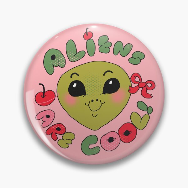 Item preview, Coquette Style Aliens Are Cool (Pink) designed and sold by yellowflowerhut.
