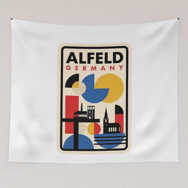 Item preview, Alfeld Germany Bauhaus Architecture Geometric Travel designed and sold by k3rstman1.