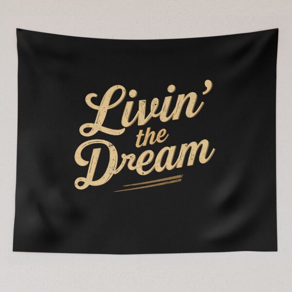 Item preview, Livin' The Dream Motivational Inspirational Lifestyle Success designed and sold by RetroMini2026.