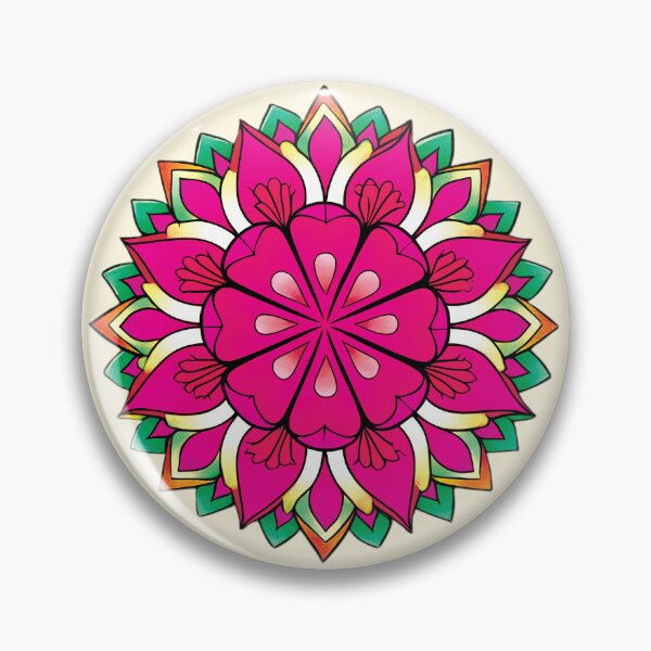 Item preview, Folk Mandala designed and sold by CharlottePlaceArt.