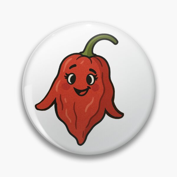 Item preview, Happy ghost pepper designed and sold by Arts from the Hart.