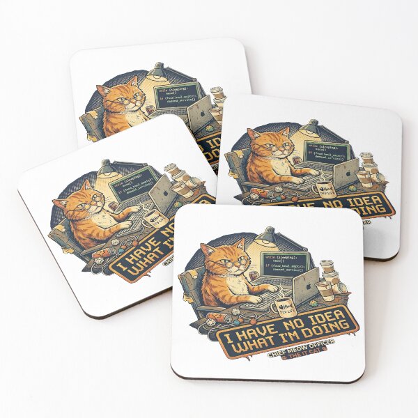 Item preview, Funny IT Cat Programmer No Idea What Im Doing Office Humor designed and sold by OnikaD art.
