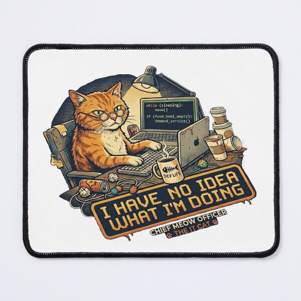 Item preview, Funny IT Cat Programmer No Idea What Im Doing Office Humor designed and sold by OnikaD art.