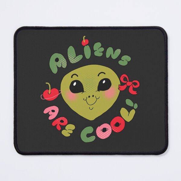 Item preview, Coquette Style Aliens Are Cool (Black) designed and sold by yellowflowerhut.