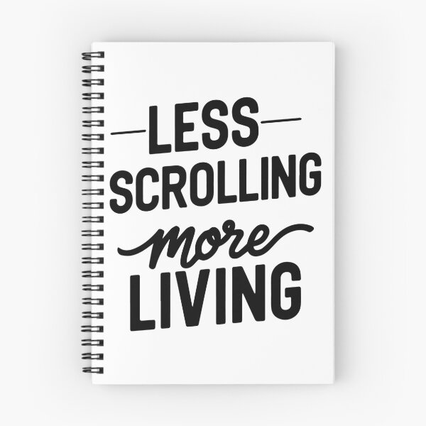 Item preview, Less Scrolling More Living – Mindful Lifestyle Typography Design designed and sold by Amsafjol.