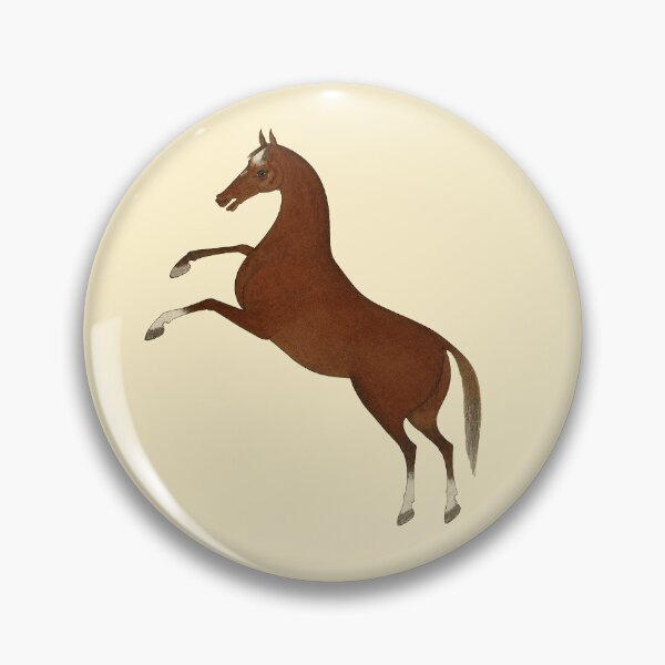 Item preview, Rearing Chestnut Horse in Wildflower Meadow designed and sold by TheFourthGarden.