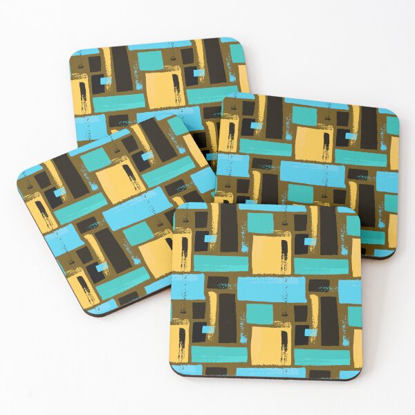 Item preview, Modernism Blue And Yellow-Mustard Abstract Geometric Designs designed and sold by DEC02.