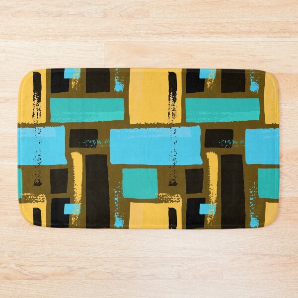 Item preview, Modernism Blue And Yellow-Mustard Abstract Geometric Designs designed and sold by DEC02.