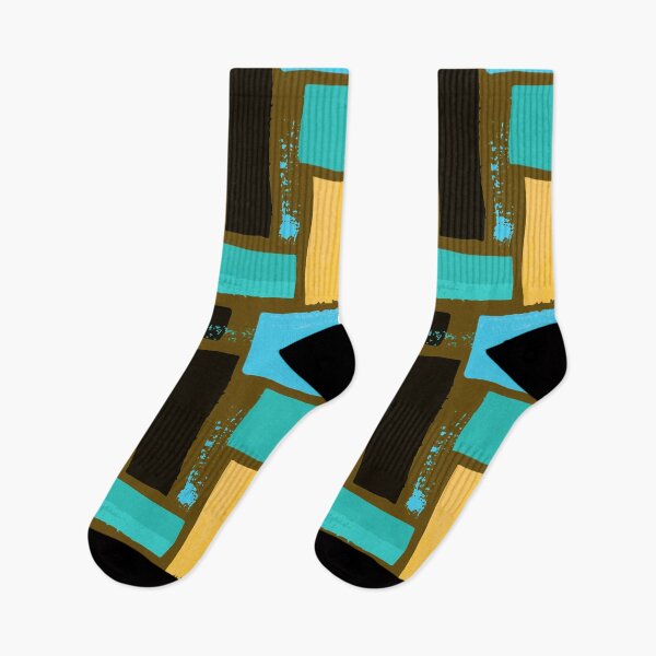 Artikelvorschau, Moderne blaue und gelb-senffarbene abstrakte geometrische Designs entworfen und verkauft von DEC02.