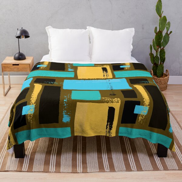 Item preview, Modernism Blue And Yellow-Mustard Abstract Geometric Designs designed and sold by DEC02.