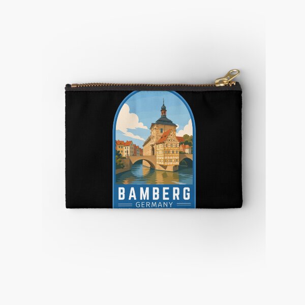 Item preview, Bamberg in Bavaria Germany, Vintage Travel Art Emblem designed and sold by MaateoDesign.