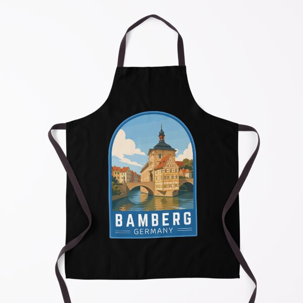 Item preview, Bamberg in Bavaria Germany, Vintage Travel Art Emblem designed and sold by MaateoDesign.