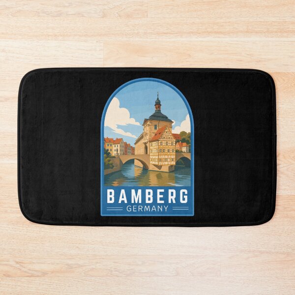 Item preview, Bamberg in Bavaria Germany, Vintage Travel Art Emblem designed and sold by MaateoDesign.