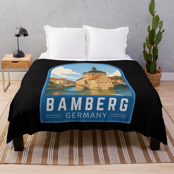 Item preview, Bamberg in Bavaria Germany, Vintage Travel Art Emblem designed and sold by MaateoDesign.