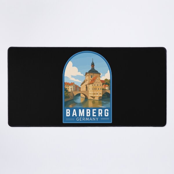 Item preview, Bamberg in Bavaria Germany, Vintage Travel Art Emblem designed and sold by MaateoDesign.