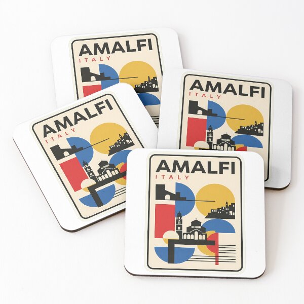Item preview, Retro Amalfi Italy Geometric Travel Cityscape designed and sold by k3rstman1.