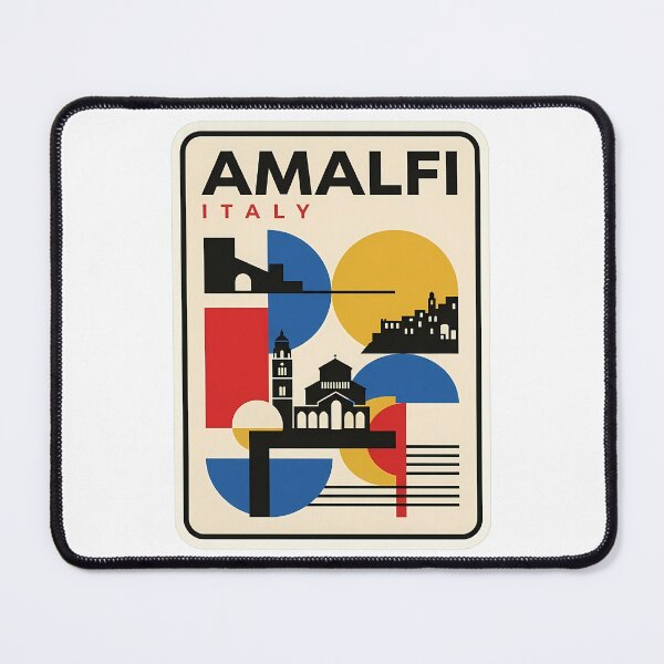 Item preview, Retro Amalfi Italy Geometric Travel Cityscape designed and sold by k3rstman1.