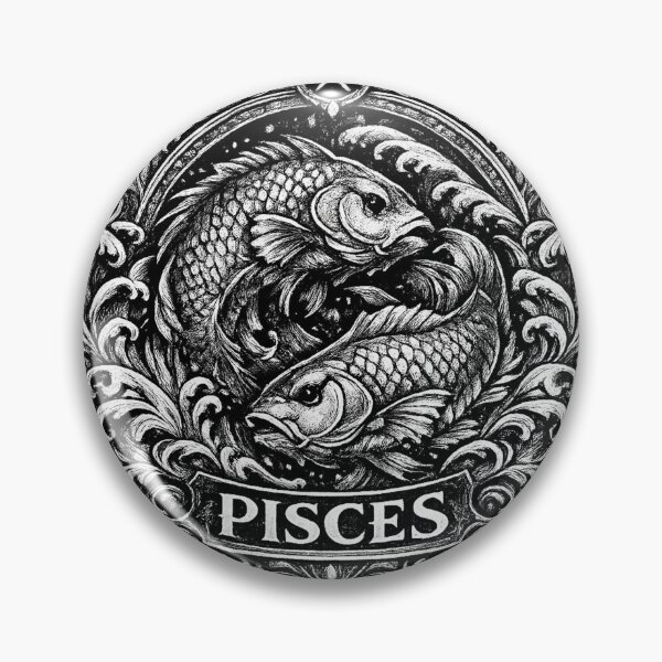 Item preview, Vintage Tattoo Pisces Zodiac Sign designed and sold by Angelle55.