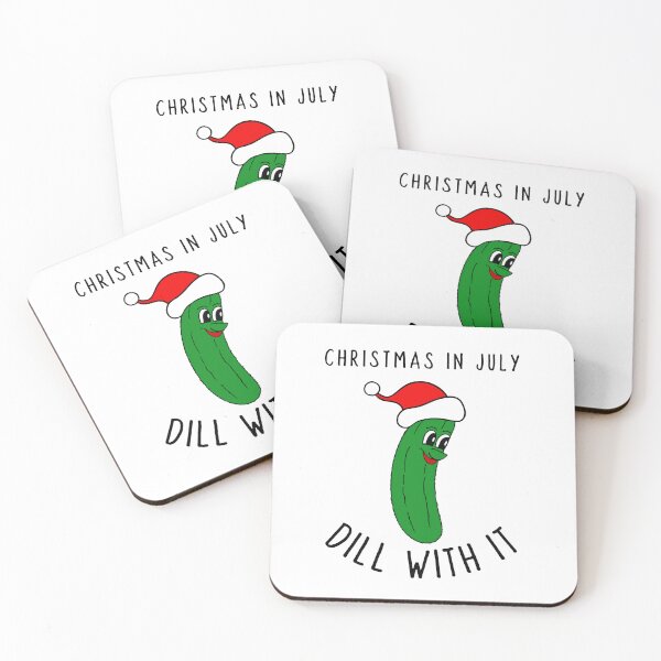Item preview, Christmas In July Dill With It Funny Pickle designed and sold by Sartoris Art.