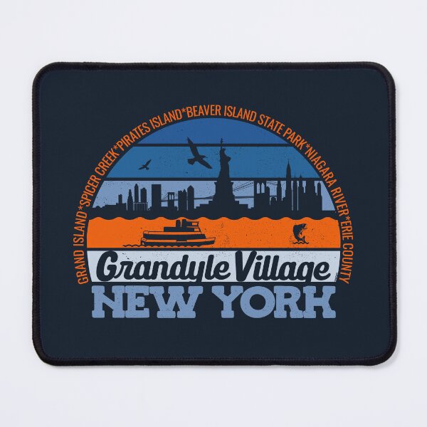 Item preview, Grandyle Village New York Sunset Retro Vintage Local Pride Logo designed and sold by CRHPOD20.