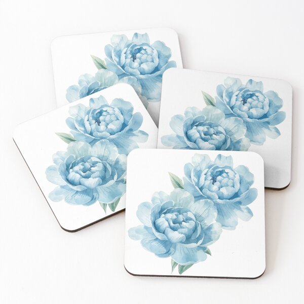 Item preview,  Light blue peonies watercolor designed and sold by uunaa.