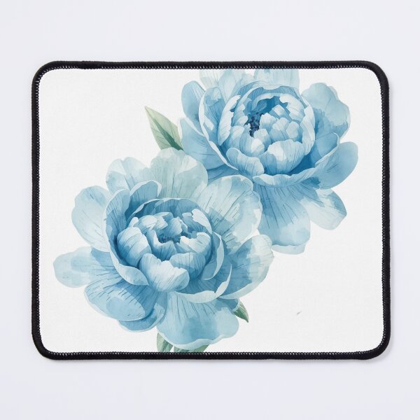 Item preview, Light blue peonies watercolor designed and sold by uunaa.