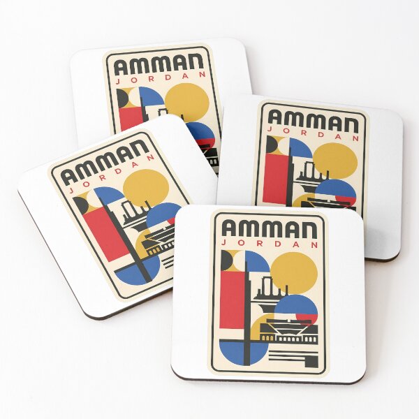 Item preview, Amman Jordan Retro Geometric Landmark Architecture designed and sold by k3rstman1.