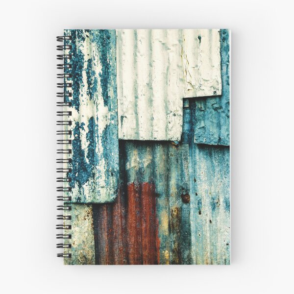 Item preview, Urban Industrial Blue And Cream Rusty Tin Wall  designed and sold by DEC02.