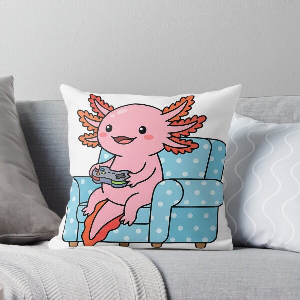 Item preview, Couch Gaming Axolotl designed and sold by Elena'sMoodBuddies.