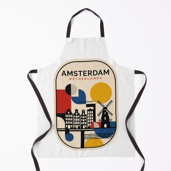 Item preview, Modern Geometric Amsterdam Netherlands Windmill Cityscape designed and sold by k3rstman1.