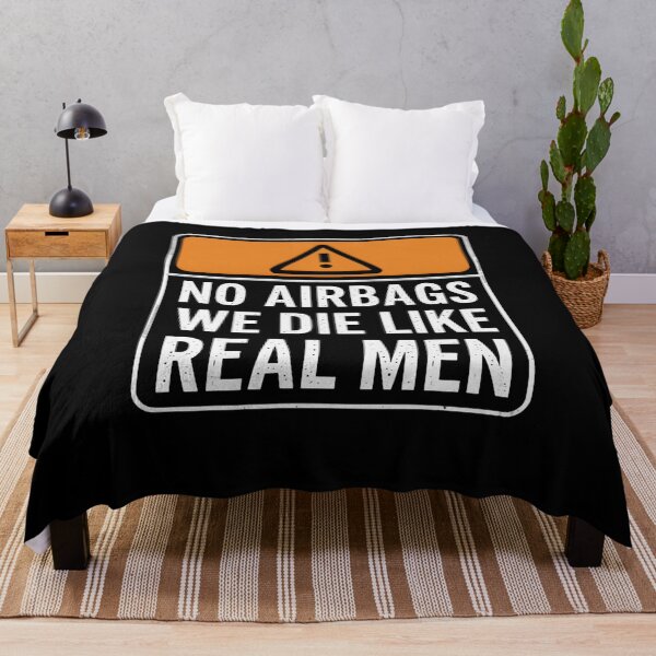 Item preview, No Airbags We Die Like Real Men Hot Rod Driver Automotive Enthusiast designed and sold by RetroMini2026.