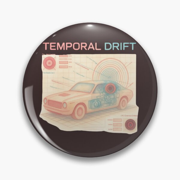 Item preview, Temporal Drift Retro Futuristic Time Machine Blueprint T-Shirt designed and sold by Mousy17.