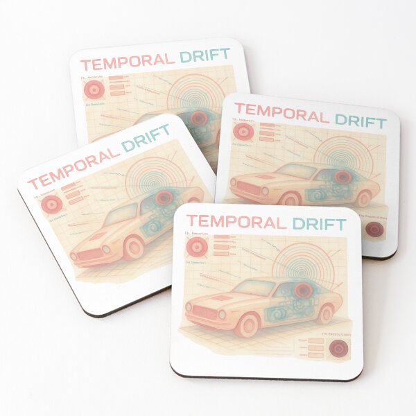 Item preview, Temporal Drift Retro Futuristic Time Machine Blueprint T-Shirt designed and sold by Mousy17.