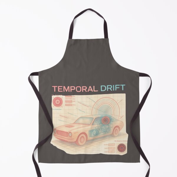 Item preview, Temporal Drift Retro Futuristic Time Machine Blueprint T-Shirt designed and sold by Mousy17.