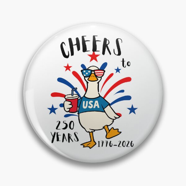 Item preview, Cheers to 250 Years America, USA Freedom, Independence Day Silly Goose designed and sold by Forevermore.
