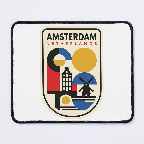 Item preview, Amsterdam Netherlands Bauhaus Geometric Travel Souvenir designed and sold by k3rstman1.