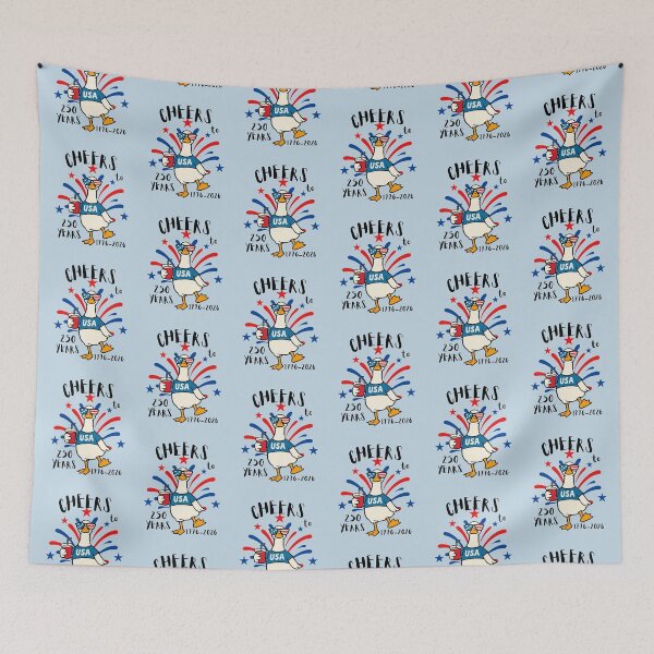 Item preview, Cheers to 250 Years America, USA Freedom, Independence Day Silly Goose designed and sold by Forevermore.