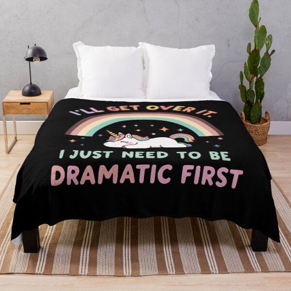 Item preview, I'll Get Over It. I Just Need To Be Dramatic First Unicorn Drama Queen Funny Relatable Quote designed and sold by RetroMini2026.