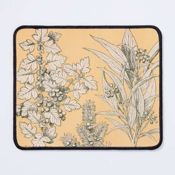 Item preview, Vintage Botanical Illustration by Owen Jones, Fruit Berries Leaves on Pastel Background designed and sold by Itaya Art.