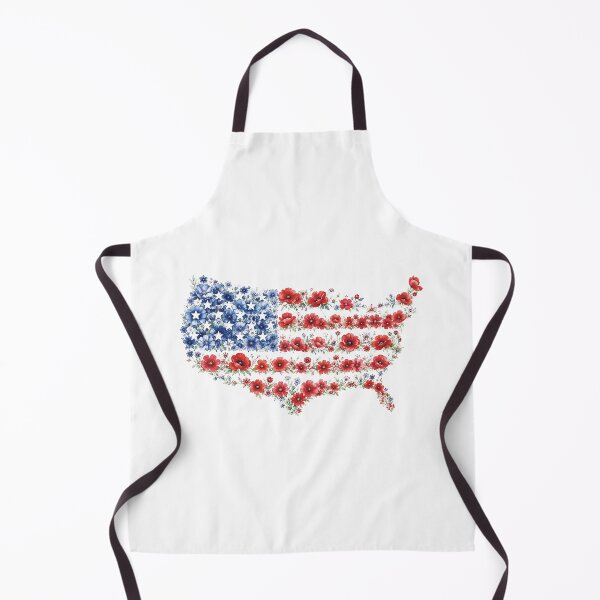 Item preview, Red Flower American Flag Memorial Day Poppies designed and sold by NicowrmSArt.