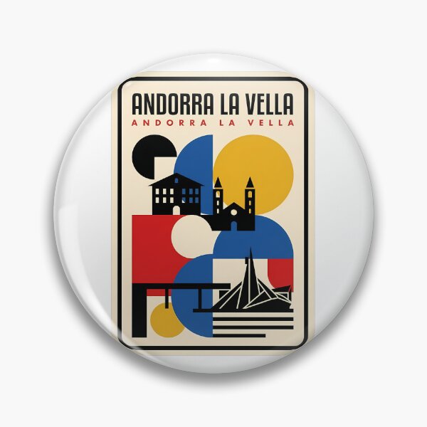 Item preview, Retro Andorra La Vella Abstract Cityscape designed and sold by k3rstman1.