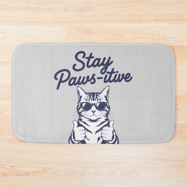 Item preview, Stay Positive Funny Cat Wearing Sunglasses designed and sold by MadeBySidney.