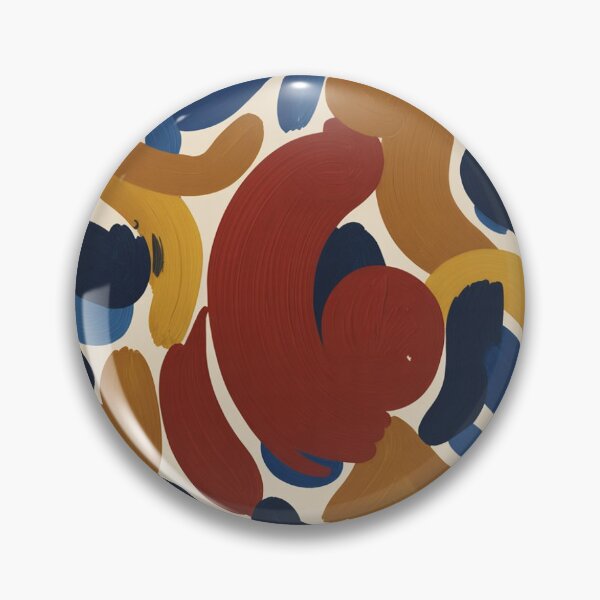 Item preview, Bold Abstract Expressionist Brushstroke Pattern | Vibrant Red Blue Gold Seamless Repeat designed and sold by Midnight Veil Designs.